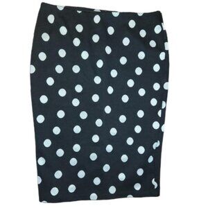 Zara Polka Dot Place and White Pencil Skirt || Large GUC